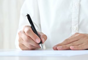 Person signing a guarantors note